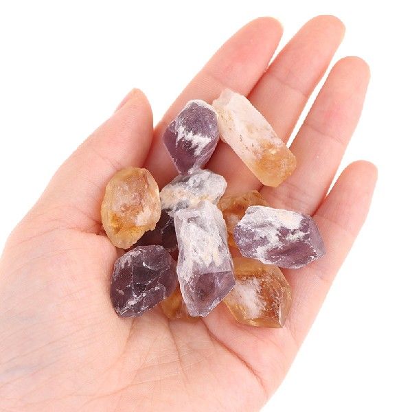 5PC Raw Natural Amethyst Quartz Cluster Wand Point Crystal