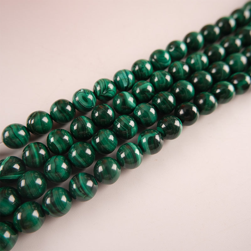 Natural Raw Ore Malachite Beaded Diy Bracelet