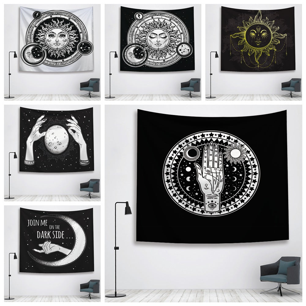 Sun Divination Witch Hand Home Tapestry