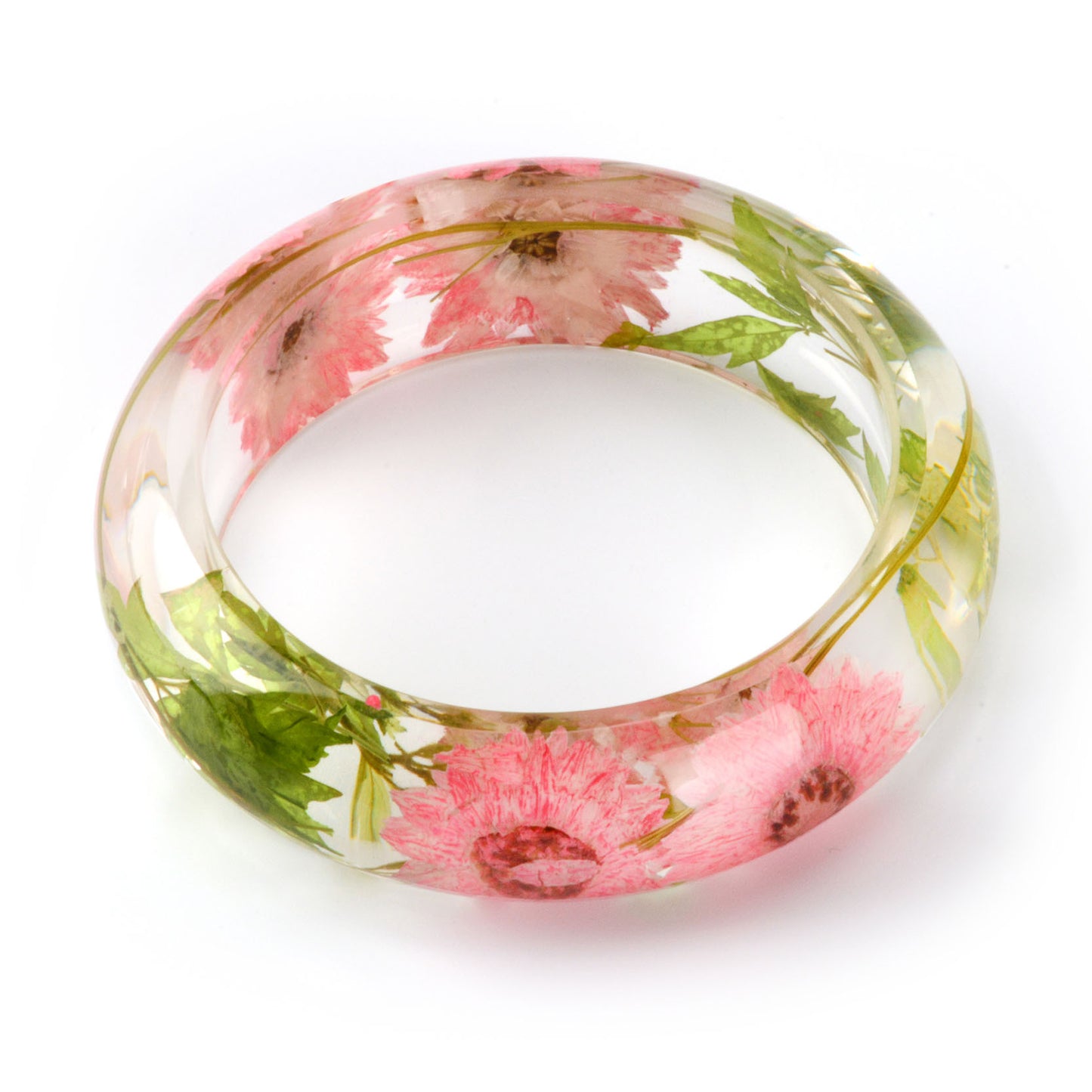 Personality Epoxy Resin Crystal AB Glue Dried Flower Bracelet