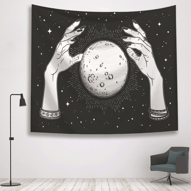 Sun Divination Witch Hand Home Tapestry