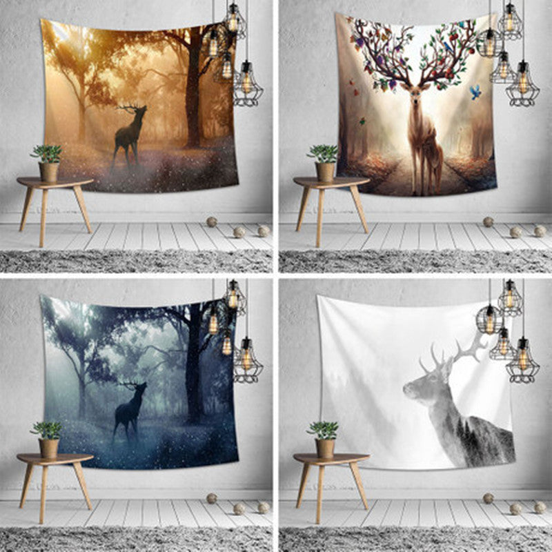 Forest elk hanging cloth