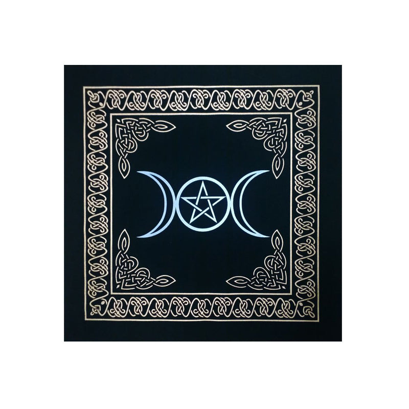 Black flannel Tarot table cloth