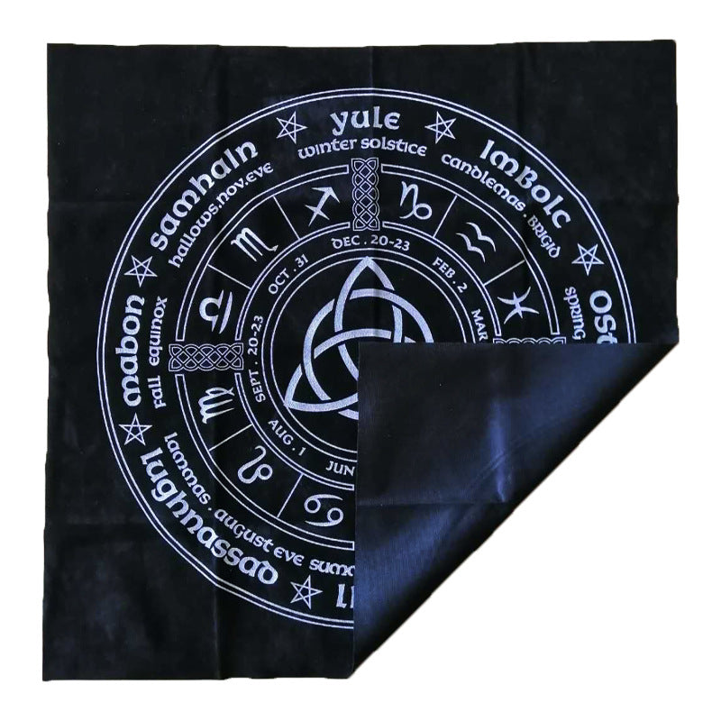 Witch Calendar Tarot Card Divination Horoscope Tablecloth