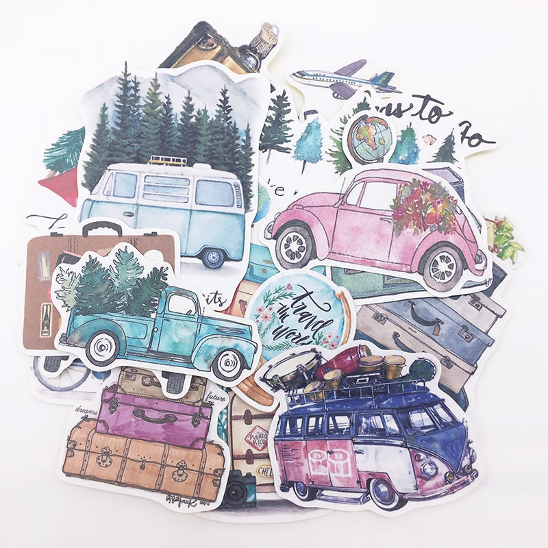 Forest Travel Hand Book Sticker Material Pack Set Diary Decoration