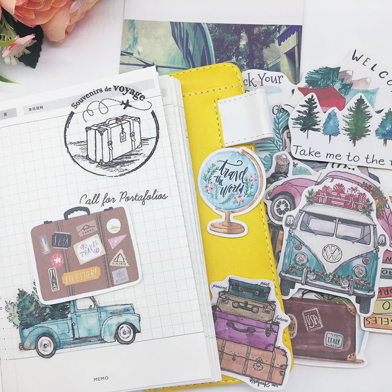 Forest Travel Hand Book Sticker Material Pack Set Diary Decoration