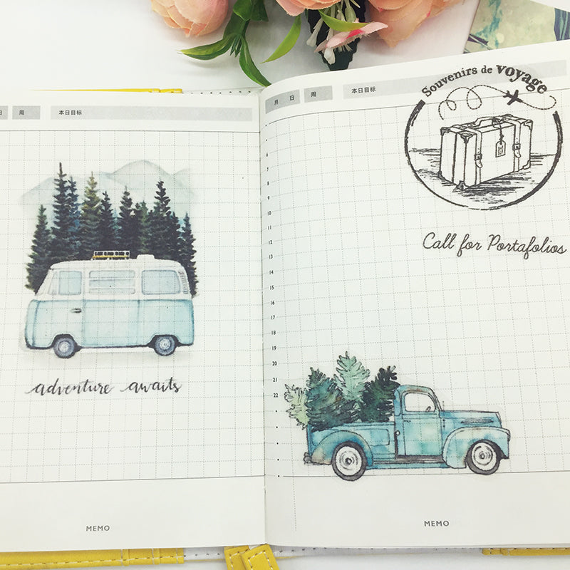 Forest Travel Hand Book Sticker Material Pack Set Diary Decoration