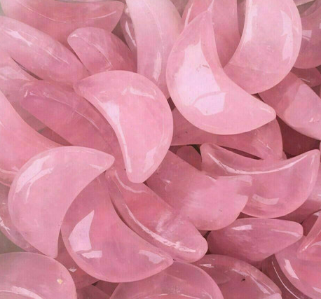 Natural crystal pink crystal moon