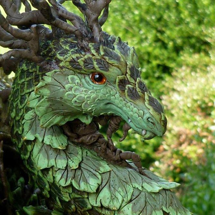 Mirror Dragon Forest Dragon Garden Ornament Crafts