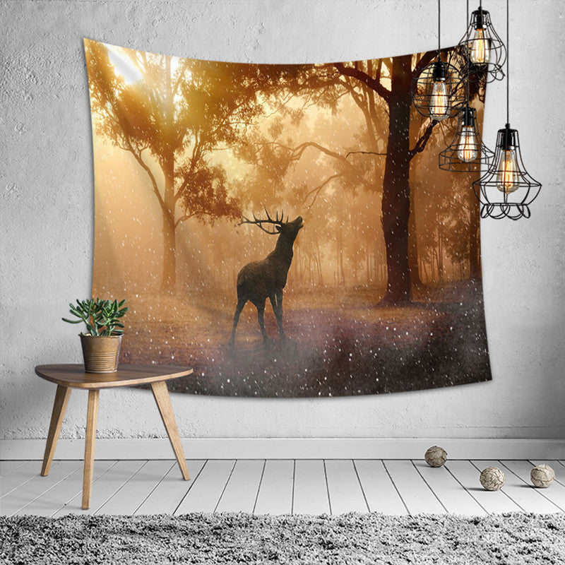 Forest elk hanging cloth