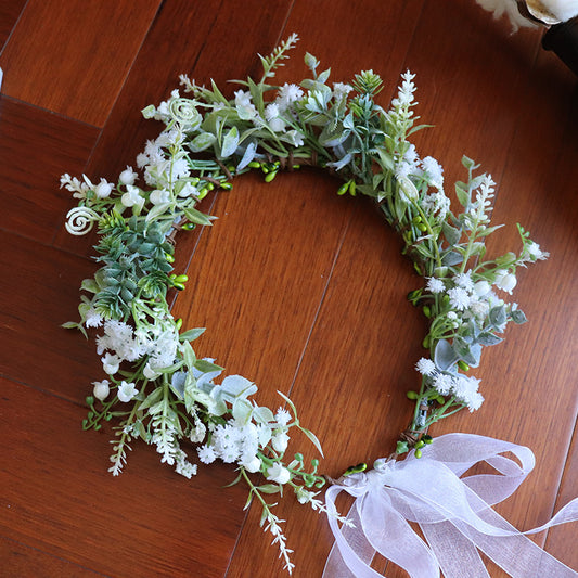 Ins Forest Leaf Bridal Wreath Headwear