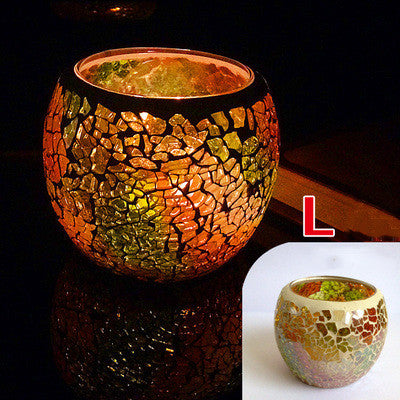 European Glass Mosaic Candle Holder Gift Ornament