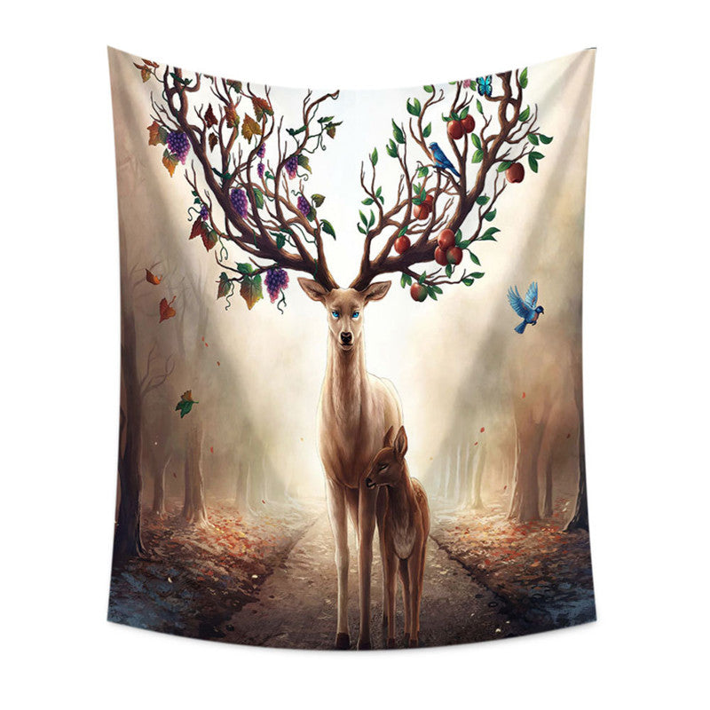 Forest elk hanging cloth