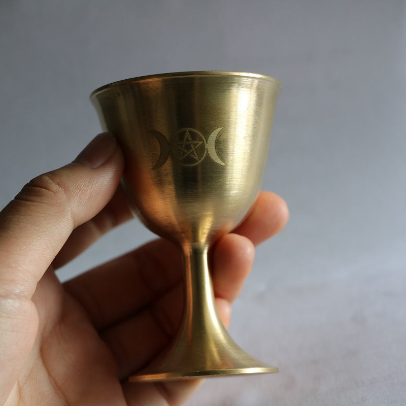 Pure copper holy grail brass cup fortune teller tarot card