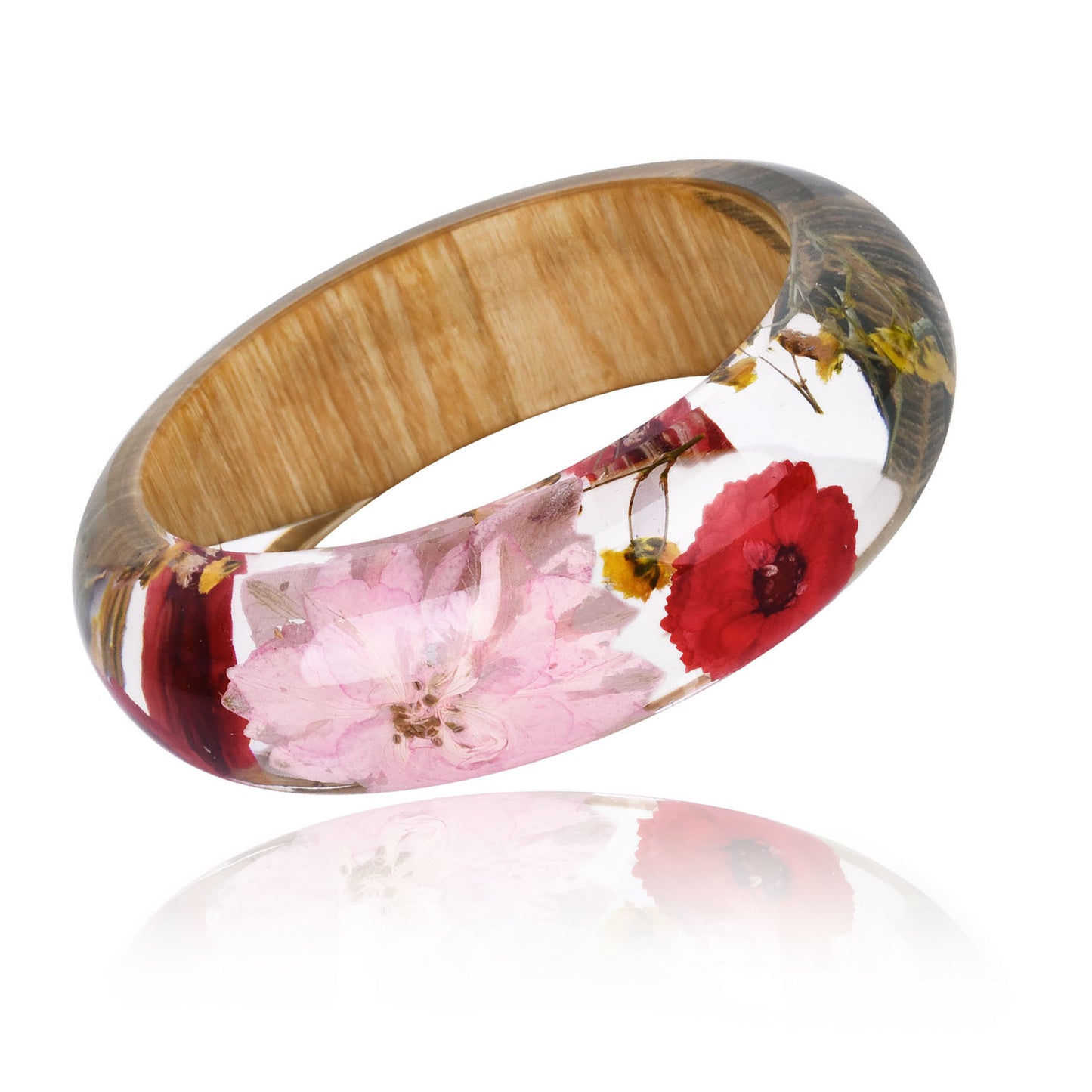 Rose dried flower bracelet