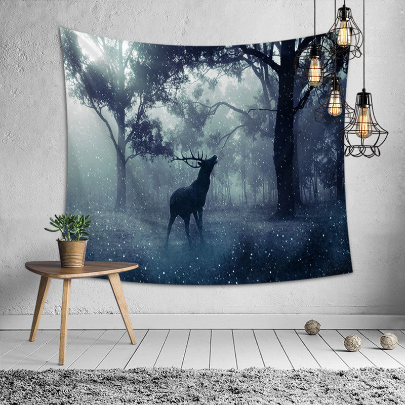 Forest elk hanging cloth