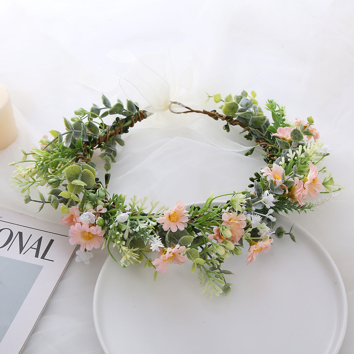 Ins Forest Leaf Bridal Wreath Headwear