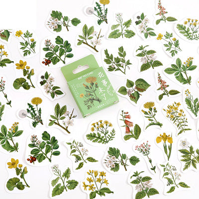 Forest Flower Potted Plant Pocket Sticker