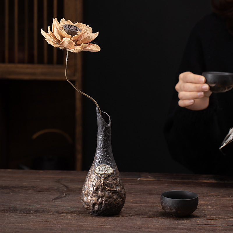 Stoneware Vintage Mini Flower Vase