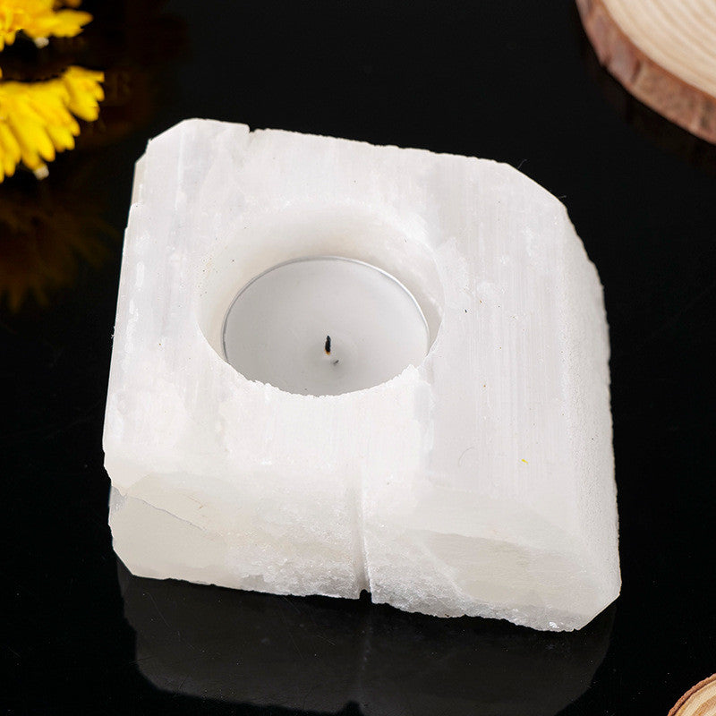 Natural Crystal Candle Holder Decorative Ornaments