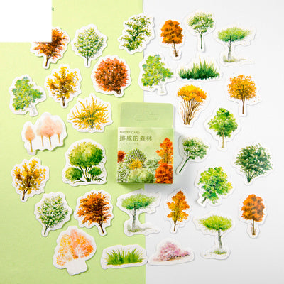 Forest Flower Potted Plant Pocket Sticker