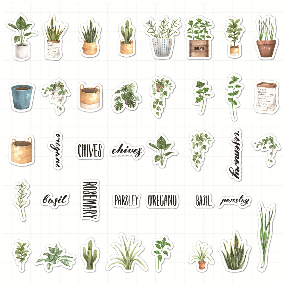 Washi Paper Material Sticker Creative Retro Plant Flower