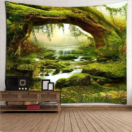 Forest Dinosaur Printed Tapestry