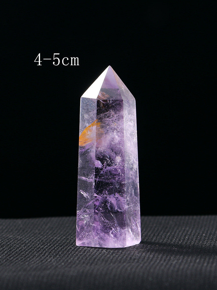 Natural Crystal Pillar Hexagonal Raw Stone Energy Household Decoration