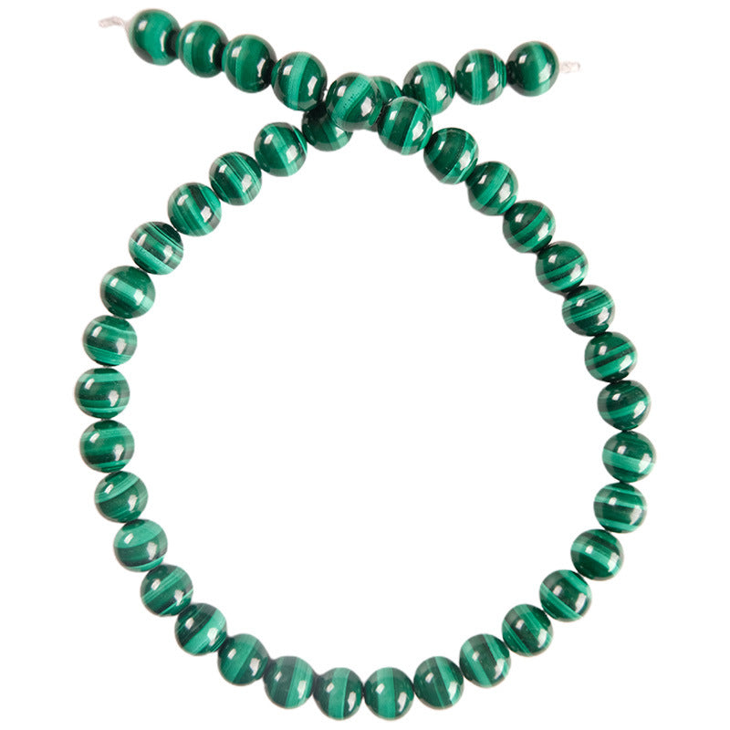 Natural Raw Ore Malachite Beaded Diy Bracelet