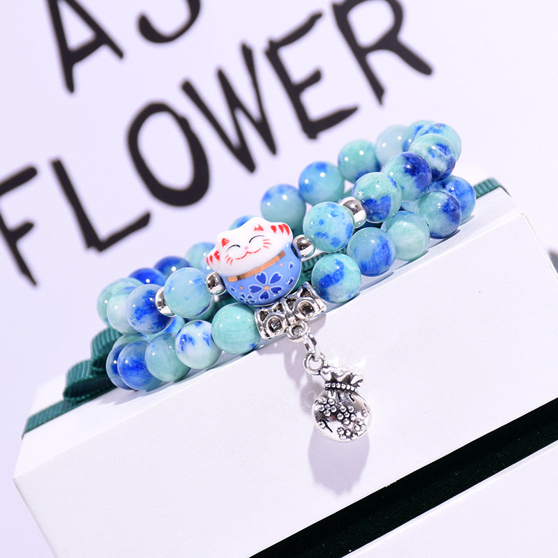 Powder crystal multilayer crystal bracelet