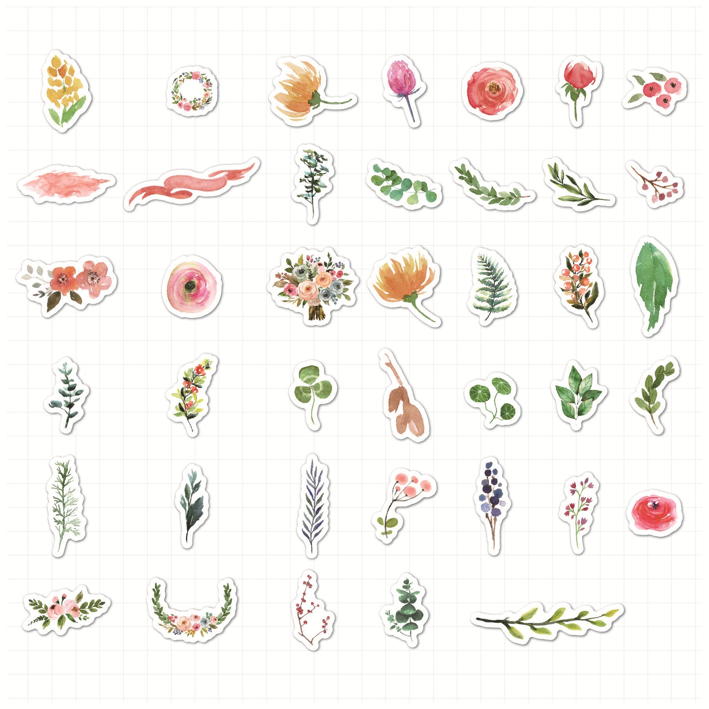 Washi Paper Material Sticker Creative Retro Plant Flower