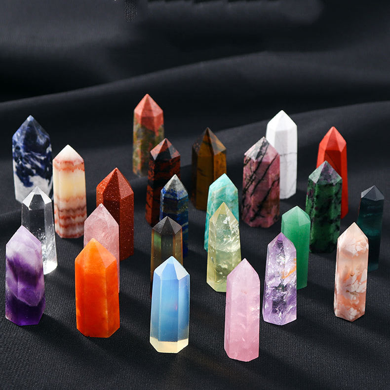 Natural Crystal Pillar Hexagonal Raw Stone Energy Household Decoration