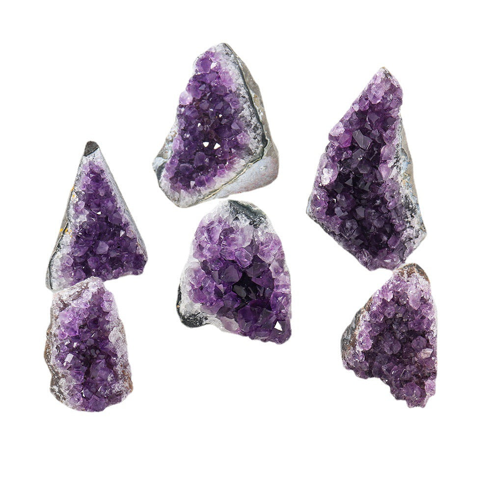 Natural Amethyst Cluster Decoration Raw Stone Mineral