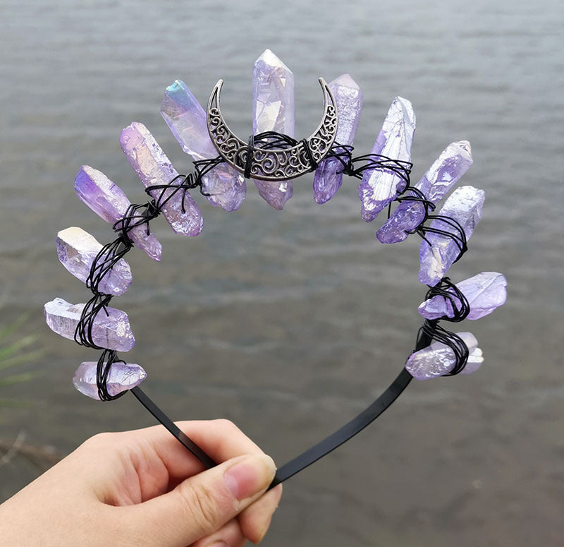 Witch Halloween Moon Crown Hair Band