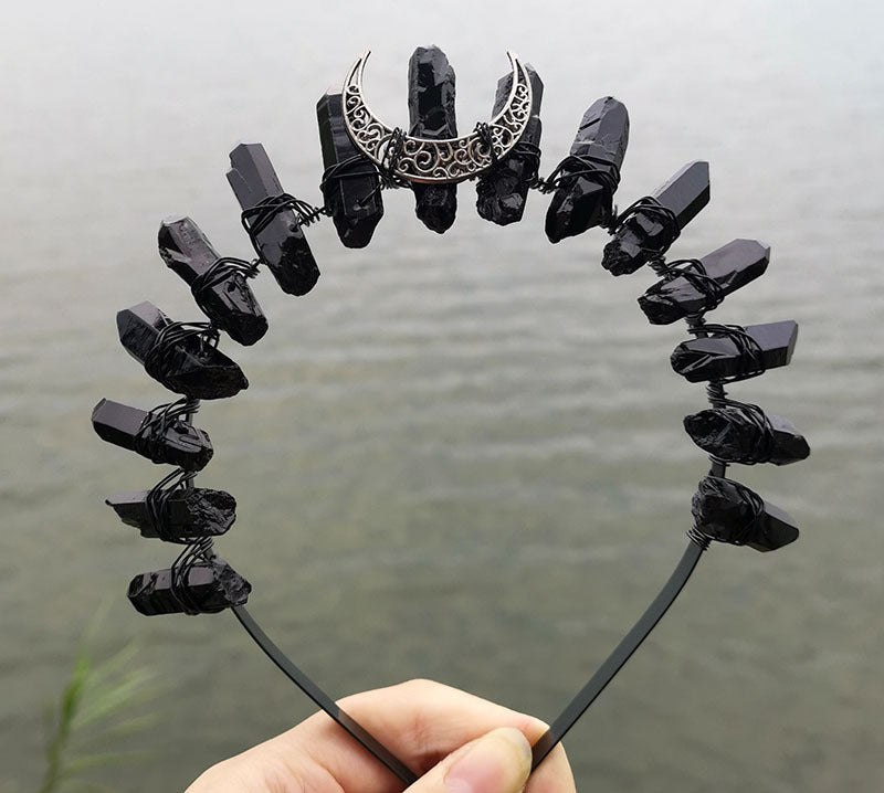 Witch Halloween Moon Crown Hair Band