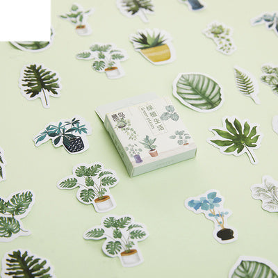 Forest Flower Potted Plant Pocket Sticker