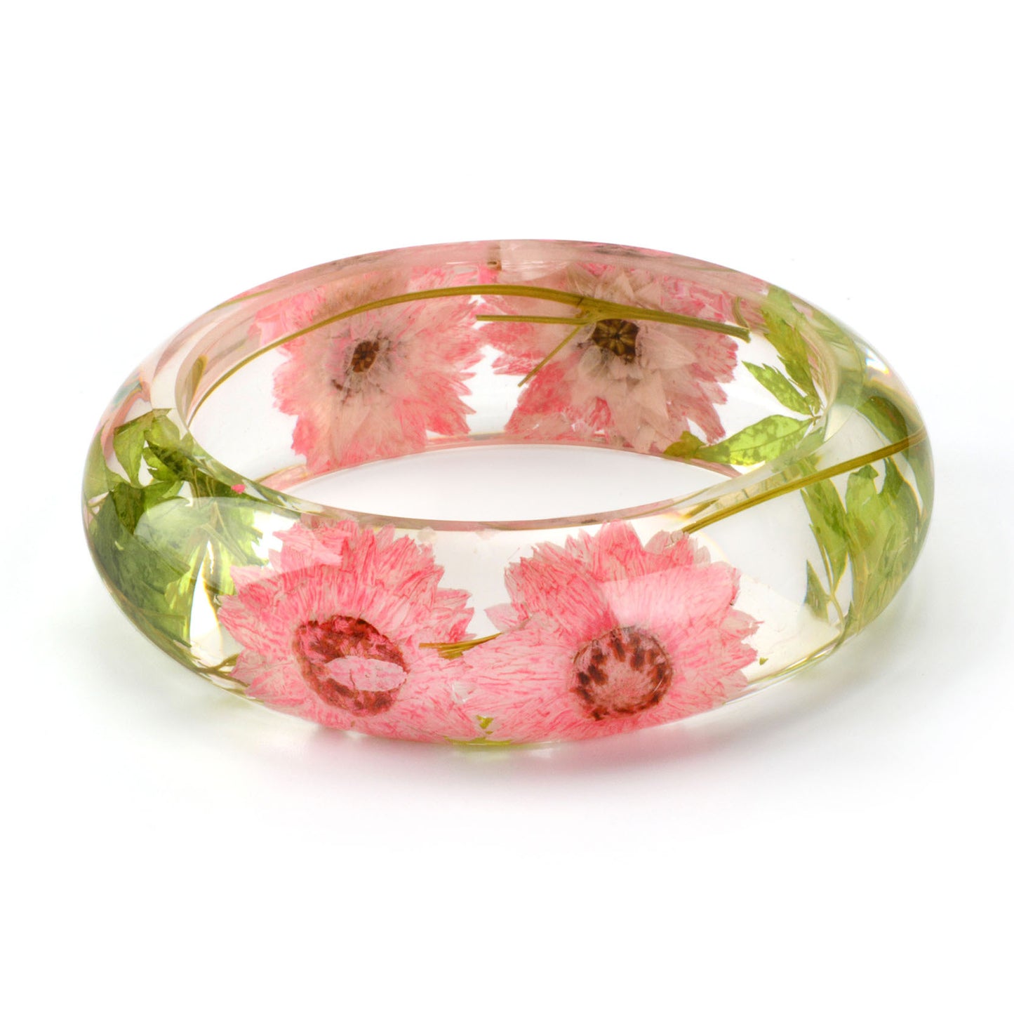 Personality Epoxy Resin Crystal AB Glue Dried Flower Bracelet