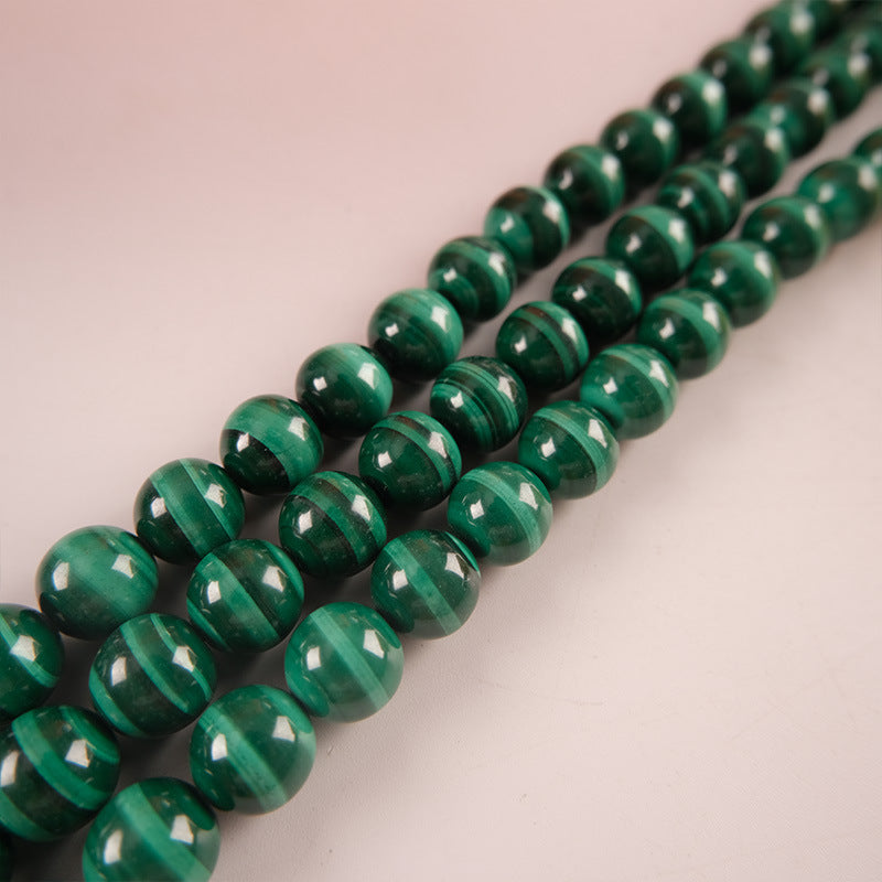 Natural Raw Ore Malachite Beaded Diy Bracelet